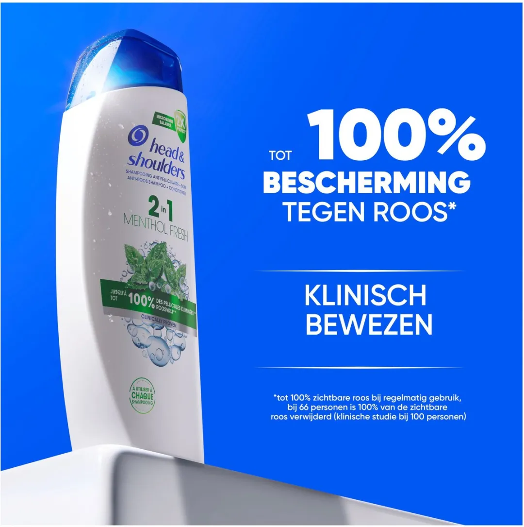 Head & Shoulders Menthol Fresh 2-in-1 Shampoo - 2400ml (6x400ml)