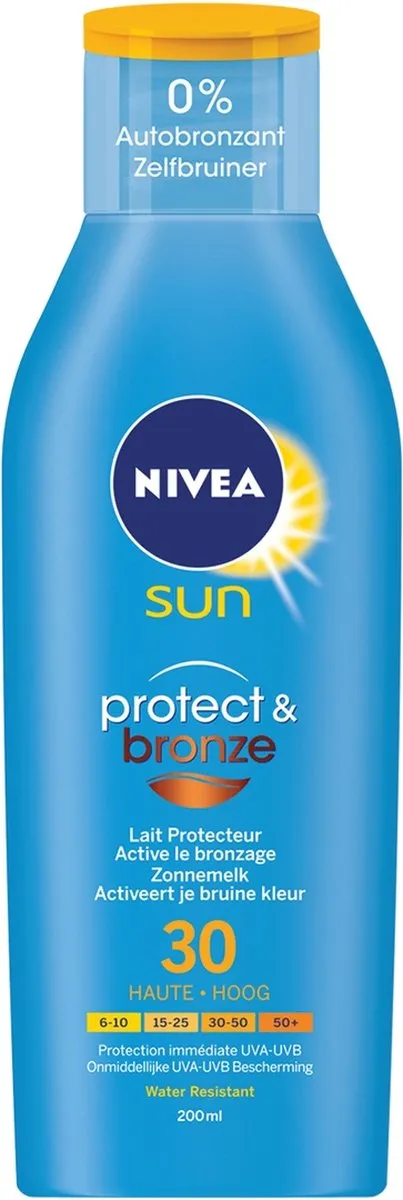 NIVEA Sun Protect & Bronze Zonnemelk SPF 30 200ml