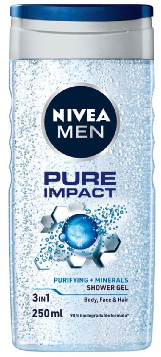 NIVEA Men Pure Impact Douchegel 250ml - 12 Stuks