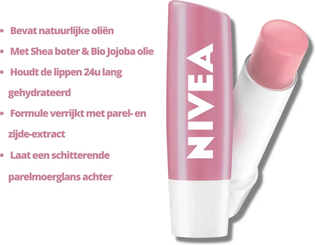 NIVEA Pearly Shine Lippenbalsem 5,5ml - Parel Zijde