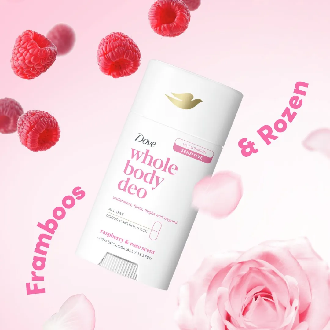 Dove Whole Body Deodorant Stick Raspberry & Rose - 6x75ml - afbeelding 3 van 6