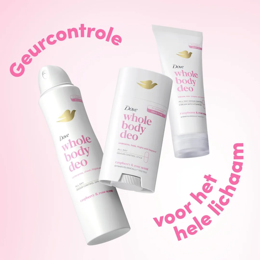 Dove Whole Body Deodorant Stick Raspberry & Rose - 6x75ml - afbeelding 4 van 6