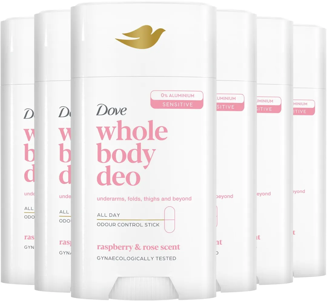 Dove Whole Body Deodorant Stick Raspberry & Rose - 6x75ml - afbeelding 2 van 6