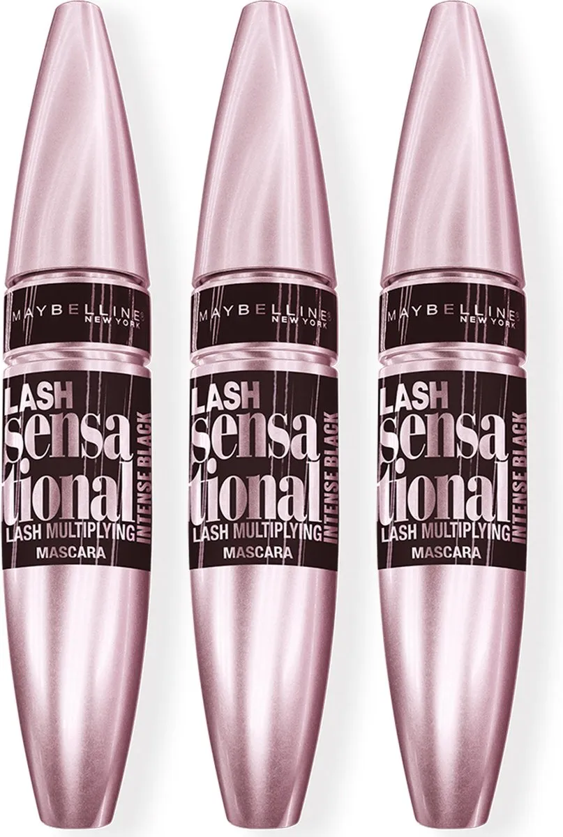 Maybelline Lash Sensational Mascara Intense Black - 3 Stuks