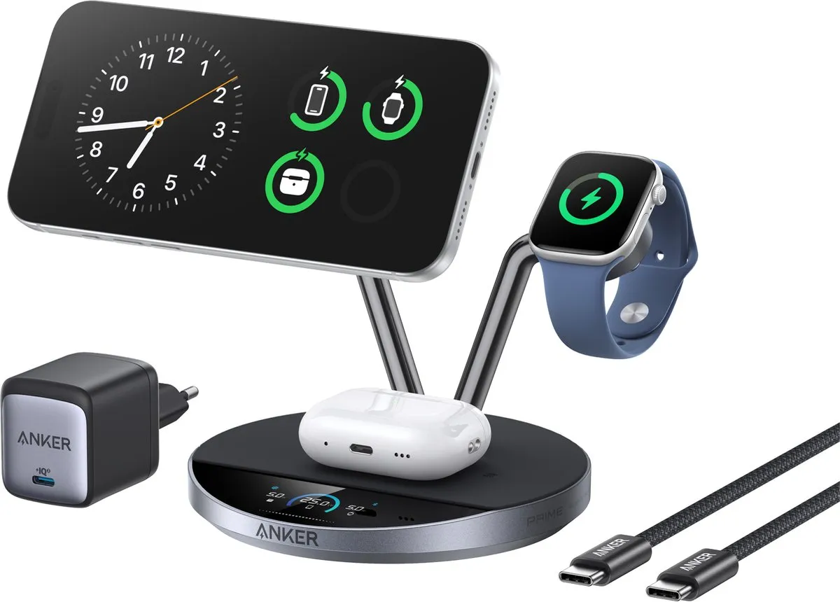 Anker Prime B25K4 MagSafe Oplaadstation 3-in-1
