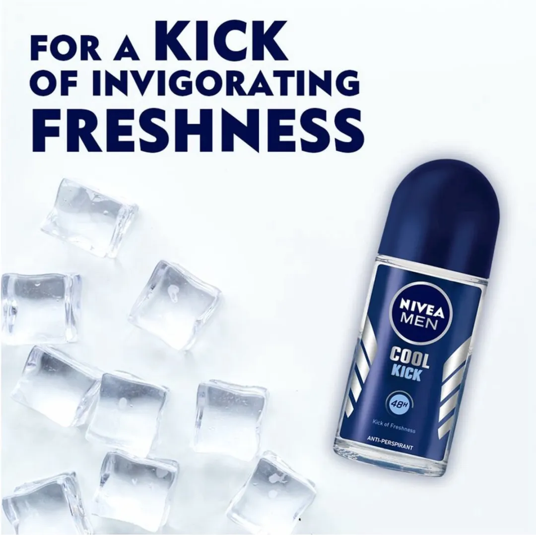 NIVEA Deo Roll-On For Men Cool Kick 150ml - 3 Stuks