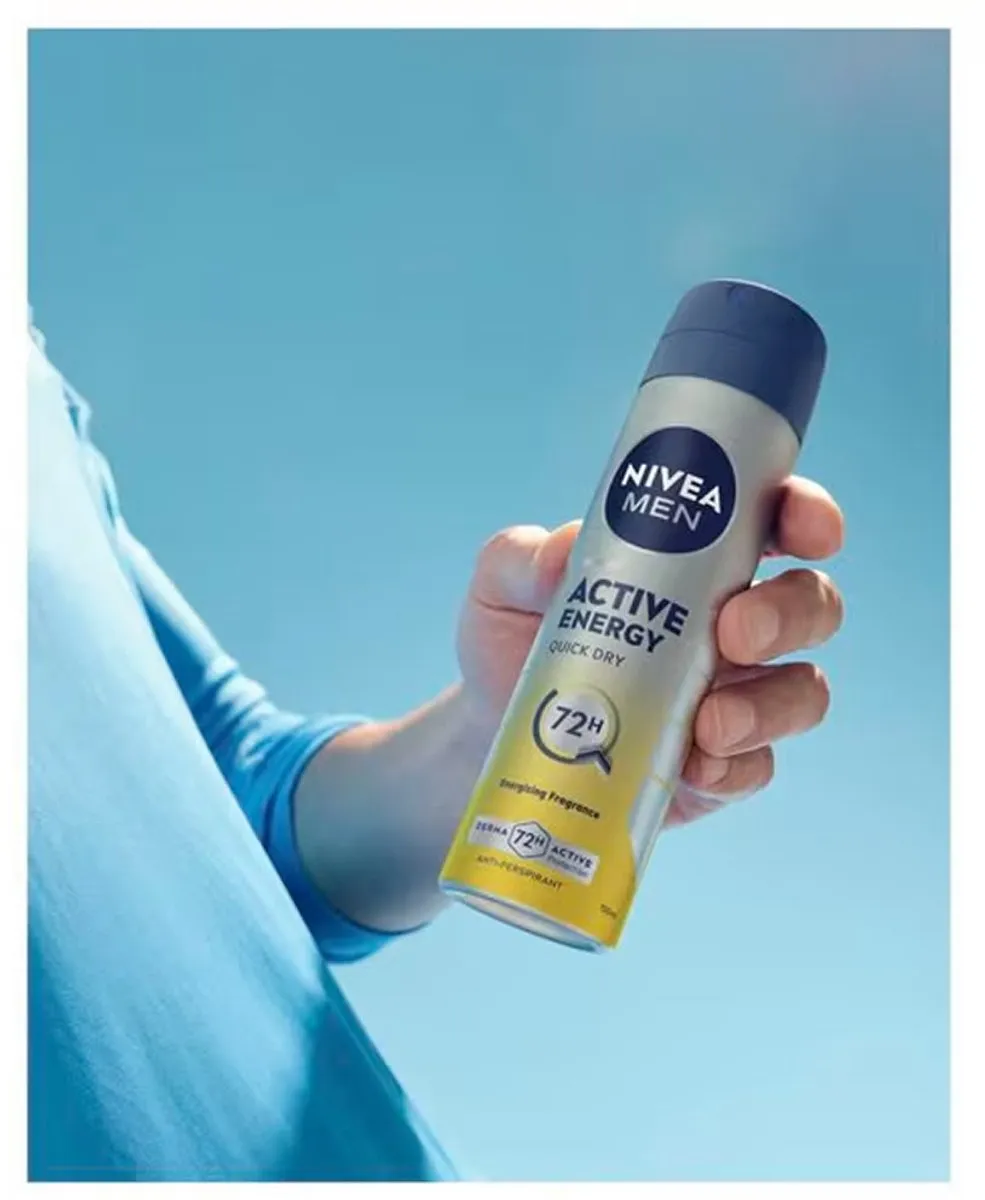 NIVEA Men Active Energy Deodorant Spray - 6x150ml