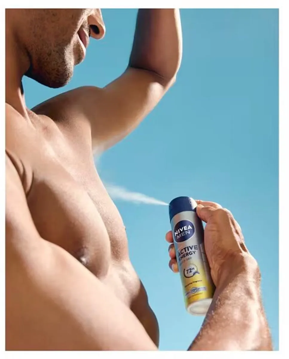 NIVEA Men Active Energy Deodorant Spray - 6x150ml