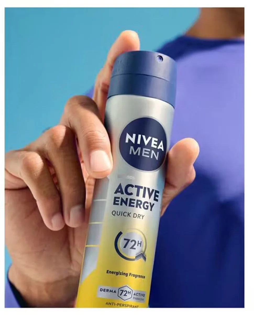 NIVEA Men Active Energy Deodorant Spray - 6x150ml