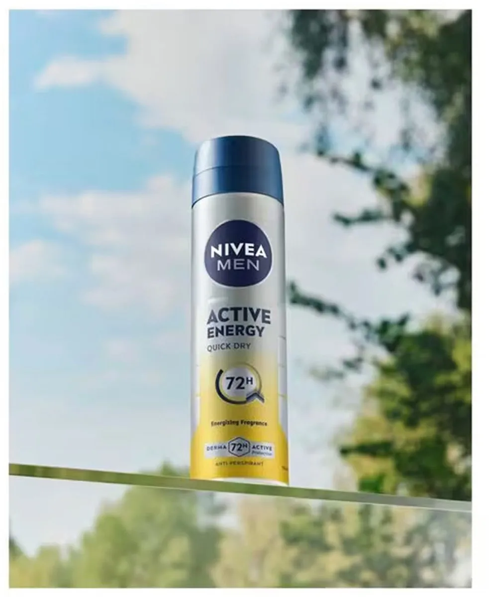 NIVEA Men Active Energy Deodorant Spray - 6x150ml