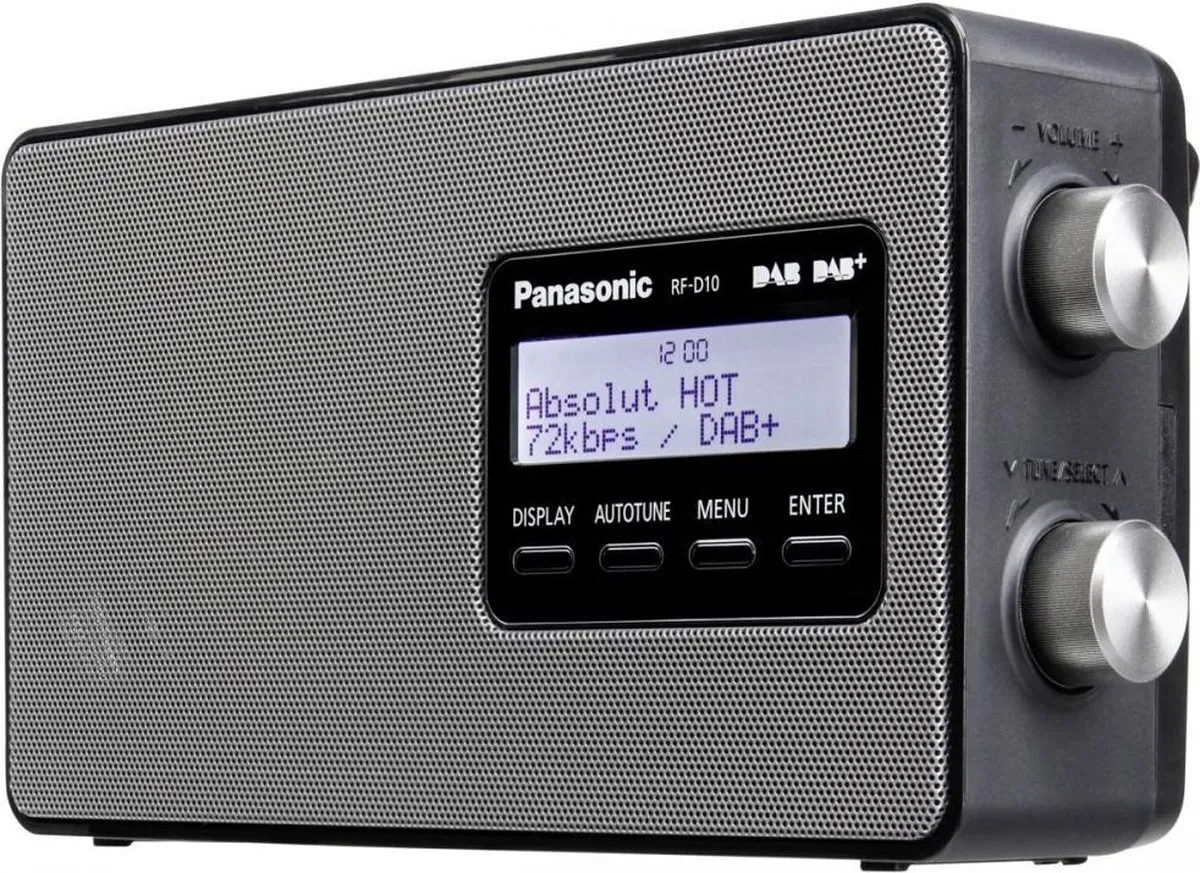 Panasonic RF-D10EG-K Draagbare DAB+ Radio - Zwart/Zilver