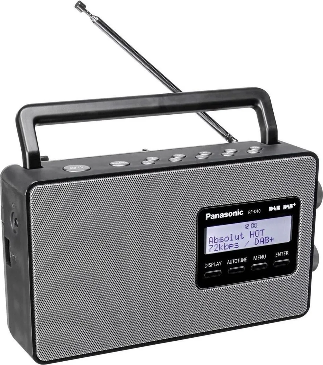 Panasonic RF-D10EG-K Draagbare DAB+ Radio - Zwart/Zilver