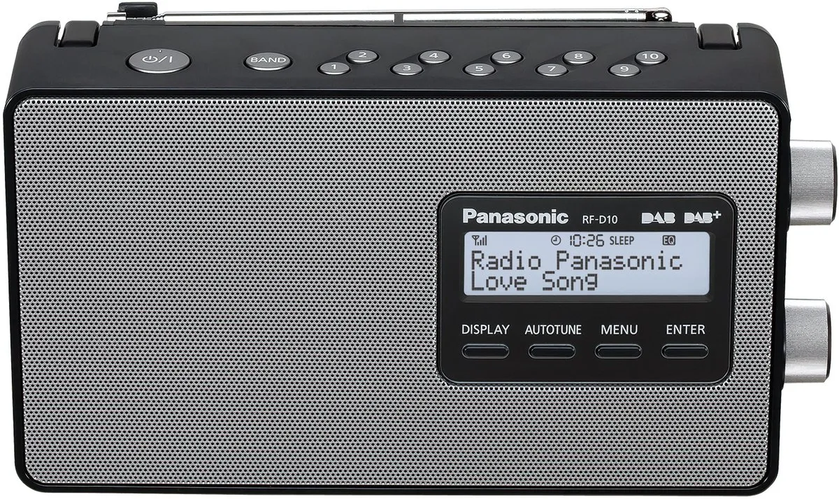 Panasonic RF-D10EG-K Draagbare DAB+ Radio - Zwart/Zilver - afbeelding 6 van 6