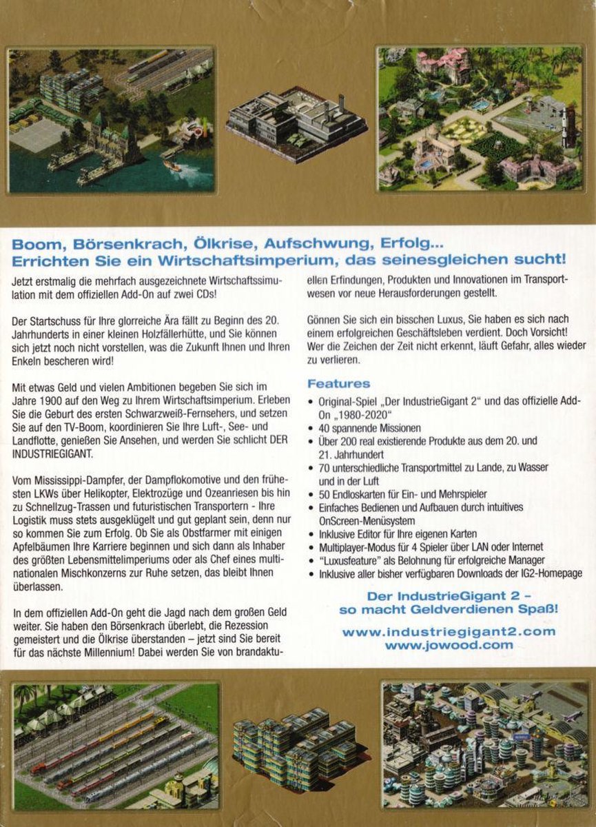 Industry Giant II (2) Gold Edition /PC