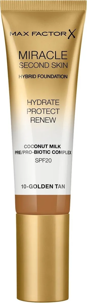 Max Factor Miracle Second Skin Foundation 10 Golden - 32.8ml