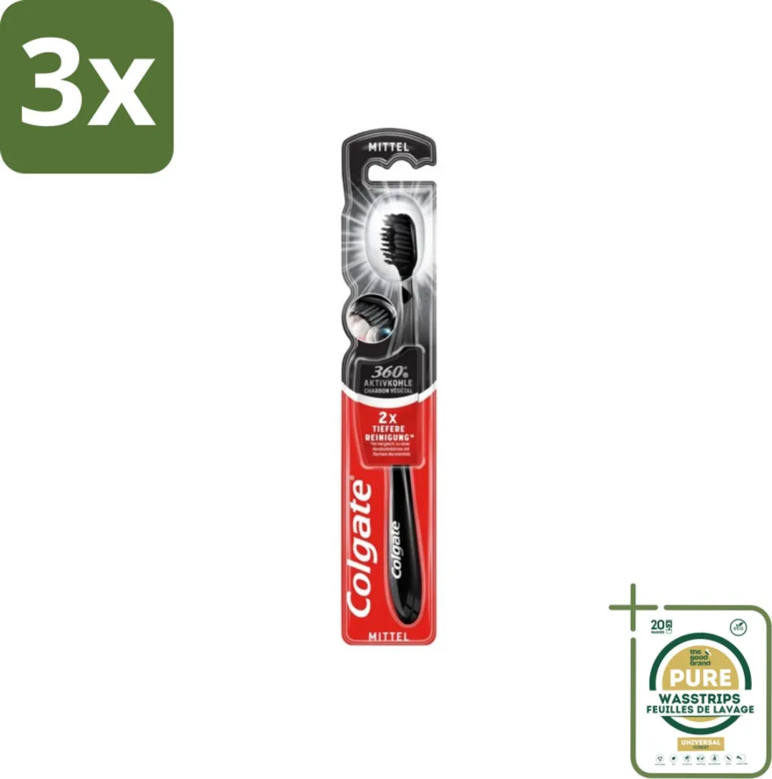 Colgate Tandenborstel 360 Charcoal Black