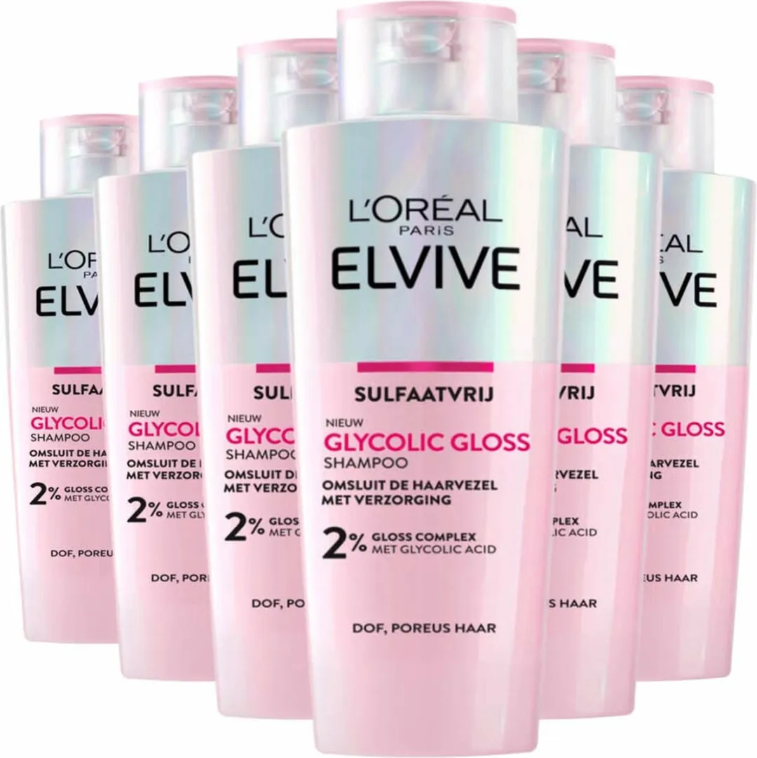 L'Oréal Paris Elvive Glycolic Gloss Shampoo 6x200ml