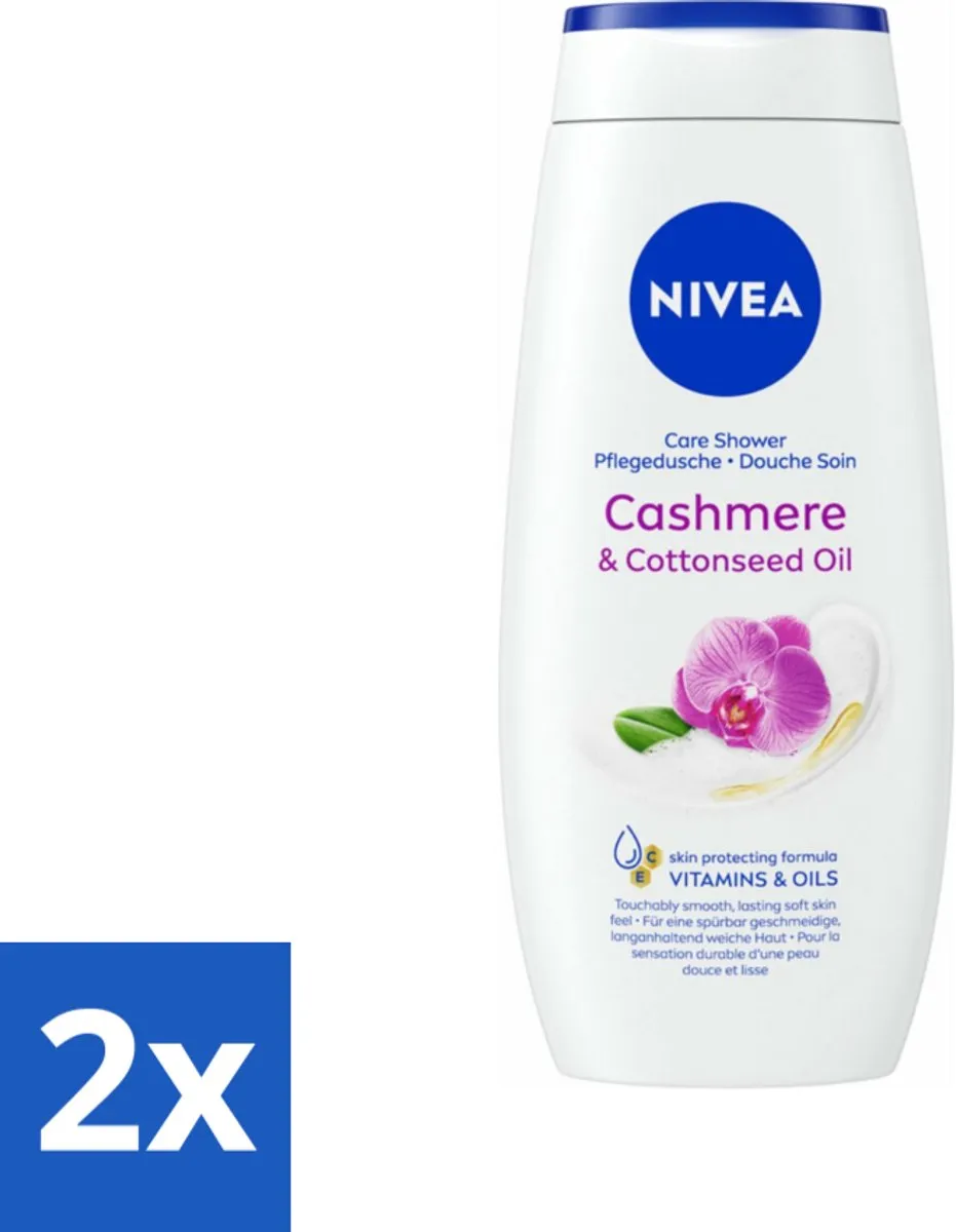 NIVEA Cashmere & Cotton Douchecrème 500ml (2x250ml)