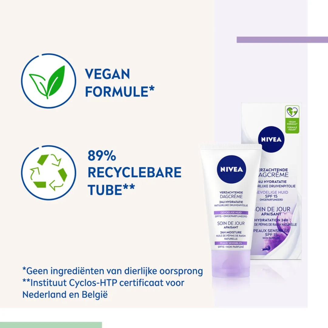 NIVEA Essentials Sensitive Dagcrème SPF 15 50ml