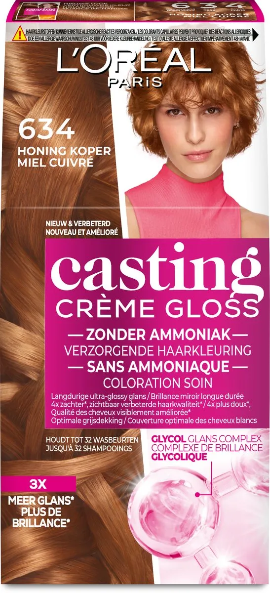 L'Oréal Paris Casting Crème Gloss 634 Donker Goud Koperblond