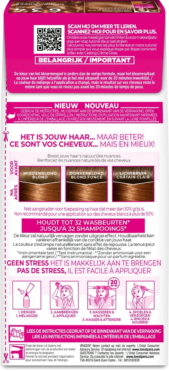 L'Oréal Paris Casting Crème Gloss 634 Donker Goud Koperblond