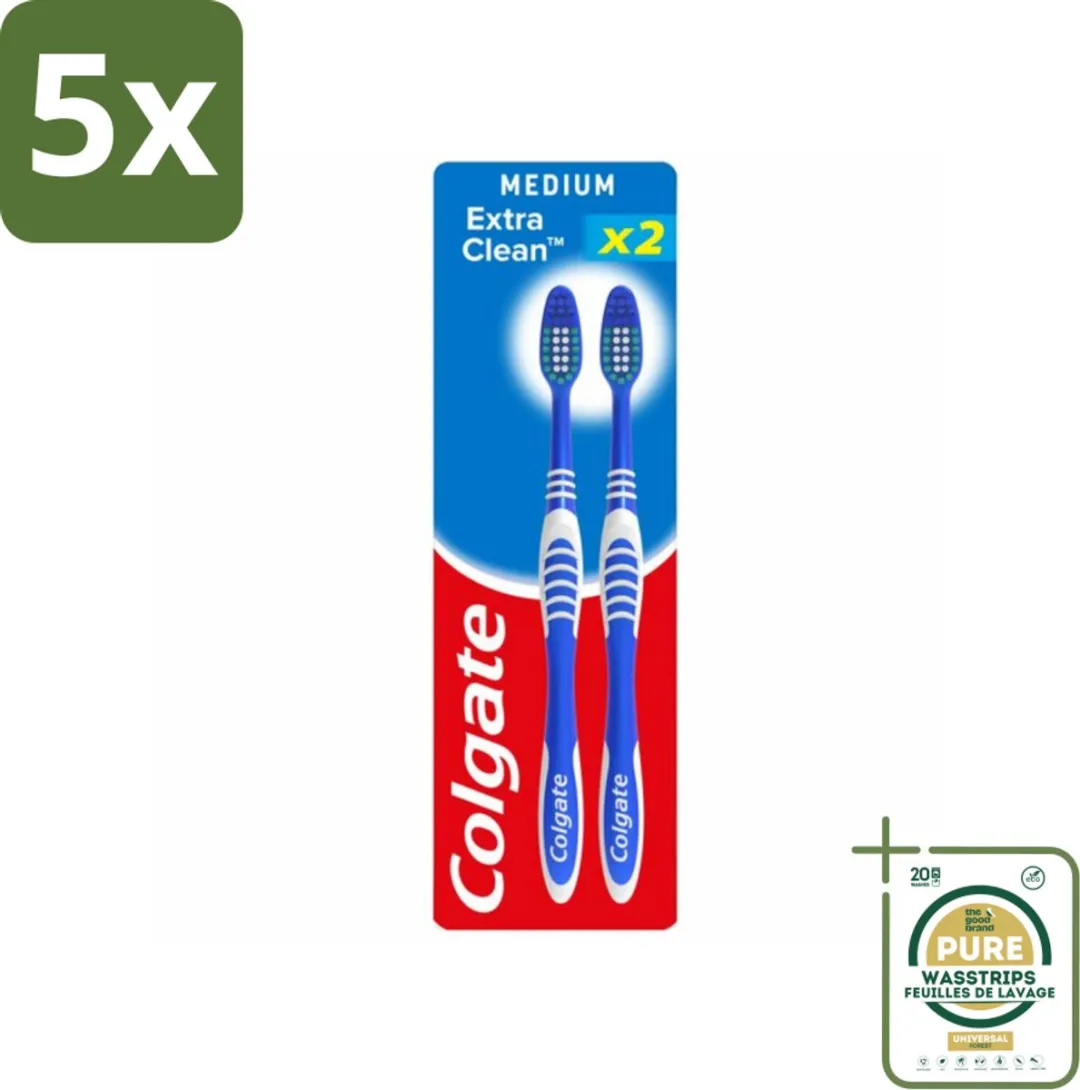 Colgate Extra Clean Duo Medium Tandenborstels