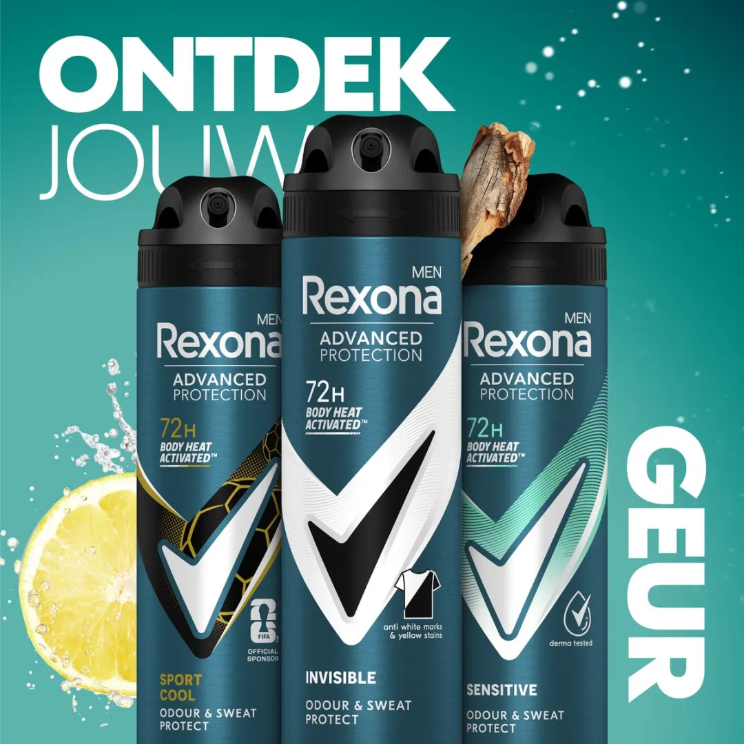 Rexona Men Advanced Protection Anti-Transpirant Spray - 6x150ml