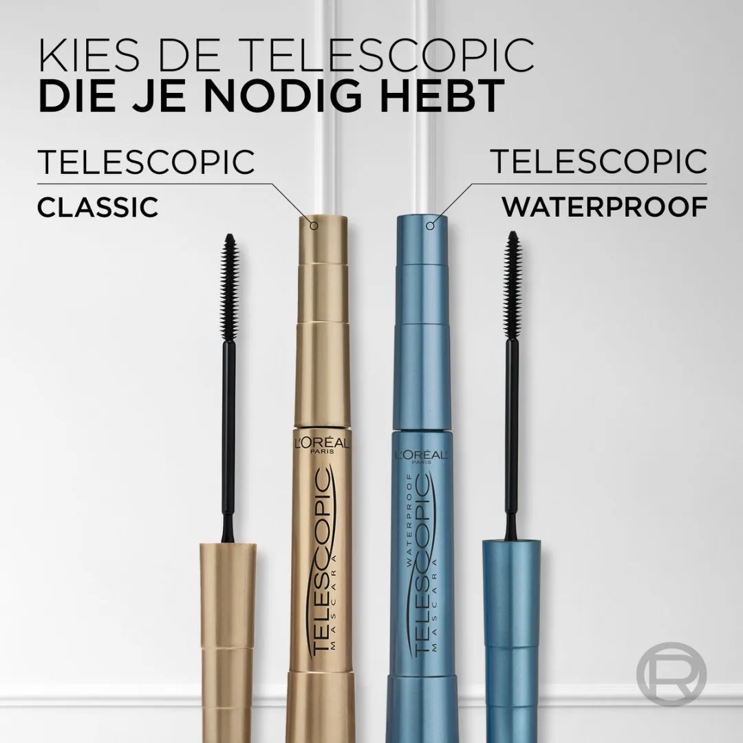 L'Oréal Paris Telescopic Mascara Waterproof Zwart 8ml