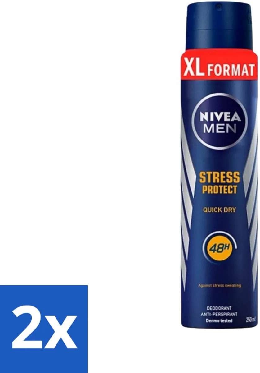 NIVEA Men Stress Protect Deospray 250ml - 2 Stuks