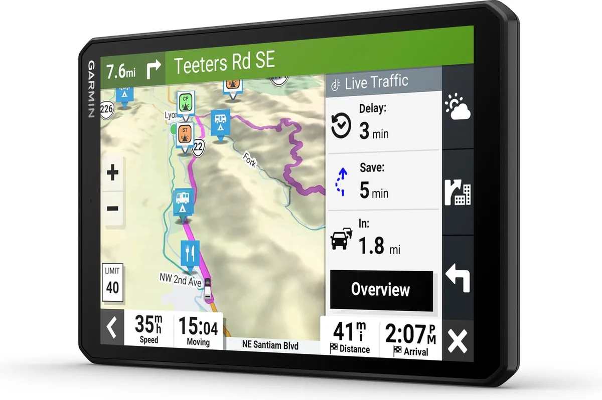 Garmin Camper 895 Navigatiesysteem 8" - Live Traffic & WIFI