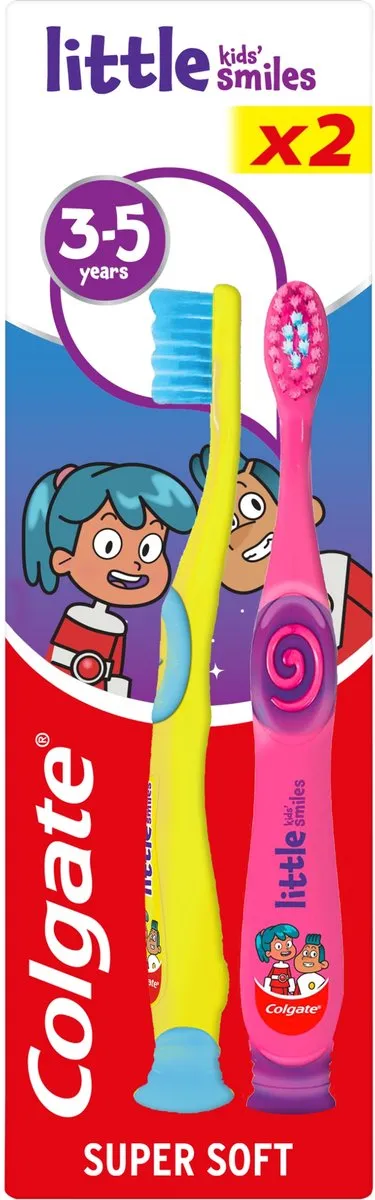Colgate Kinder Tandenborstel Duo Pack 3-5 jaar - 2 Stuks - Multicolor