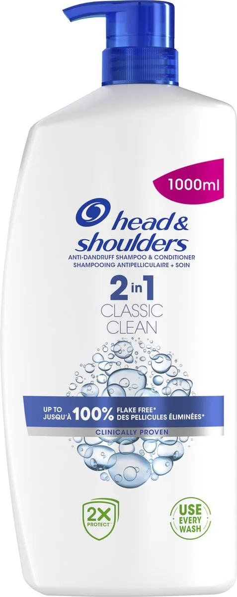 Head & Shoulders Classic 2-in-1 Shampoo + Conditioner 1000ml