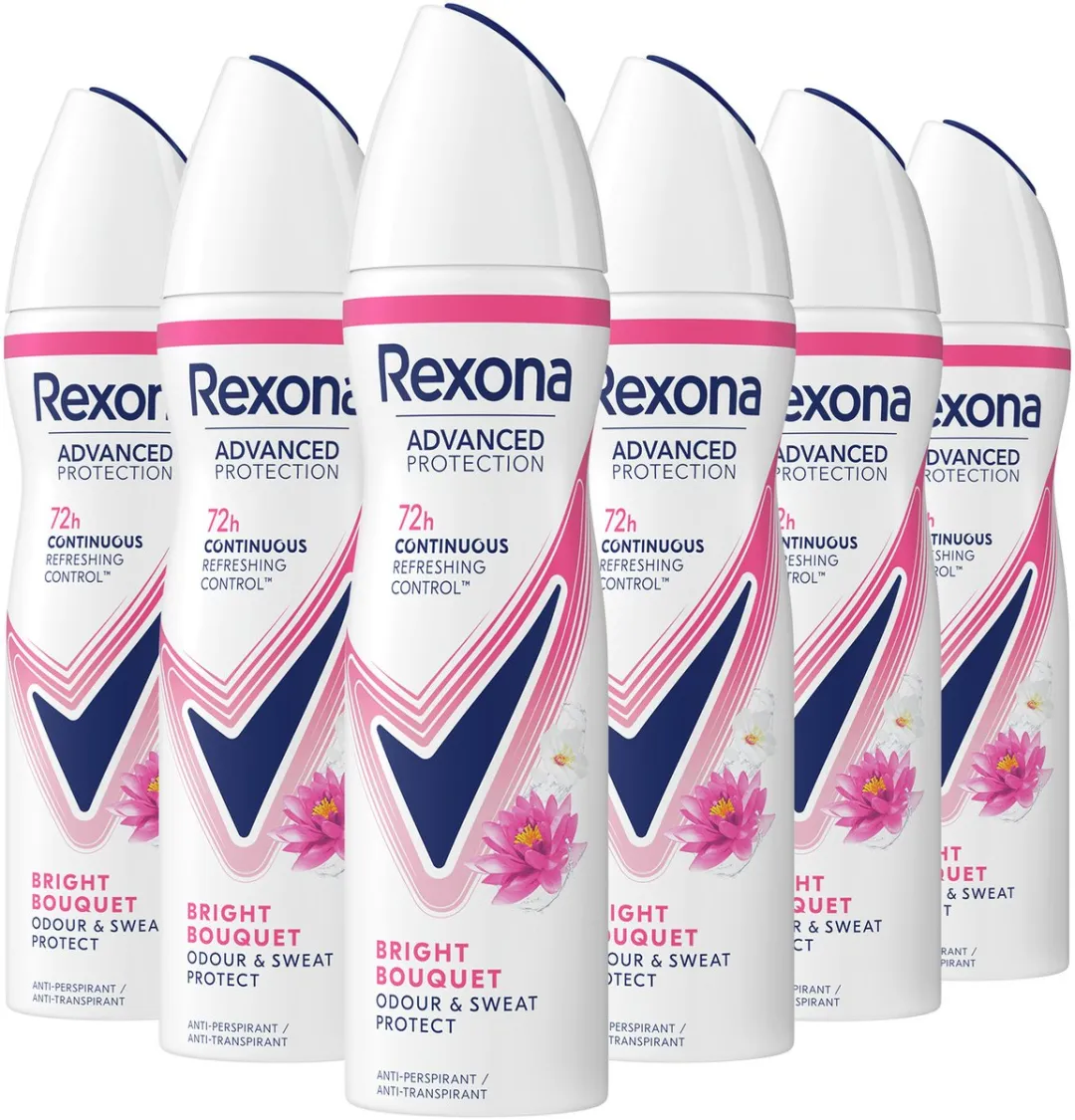 Rexona Women Advanced Protection Anti-Transpirant Spray - 6x150ml - Bright Bouquet