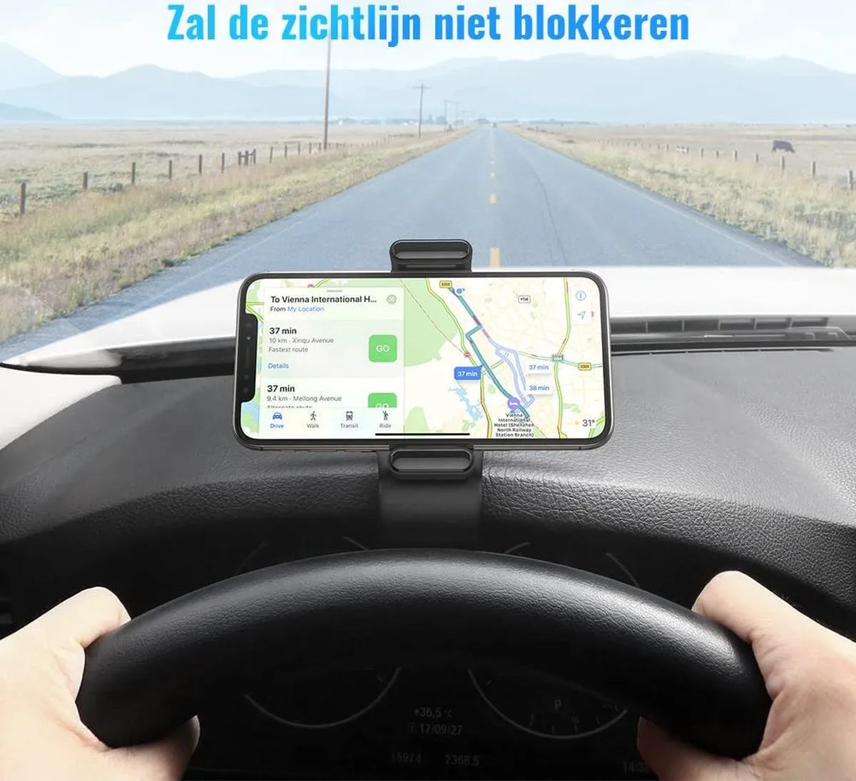 Ugreen Universele Telefoonhouder 360° Dashboard - Zwart - afbeelding 6 van 6