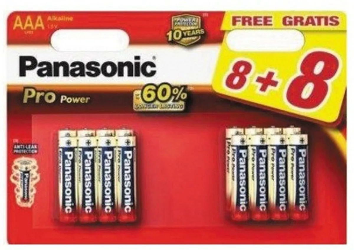 Panasonic Pro Power AAA Oplaadbare Batterijen - 16 Stuks