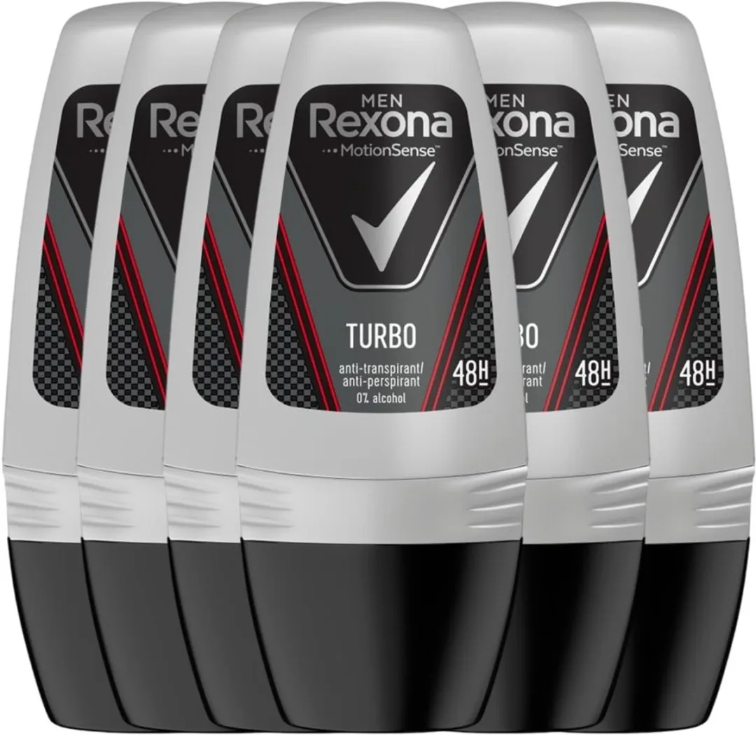 Rexona Men Turbo Anti-transpirant Roll-on 6x50ml
