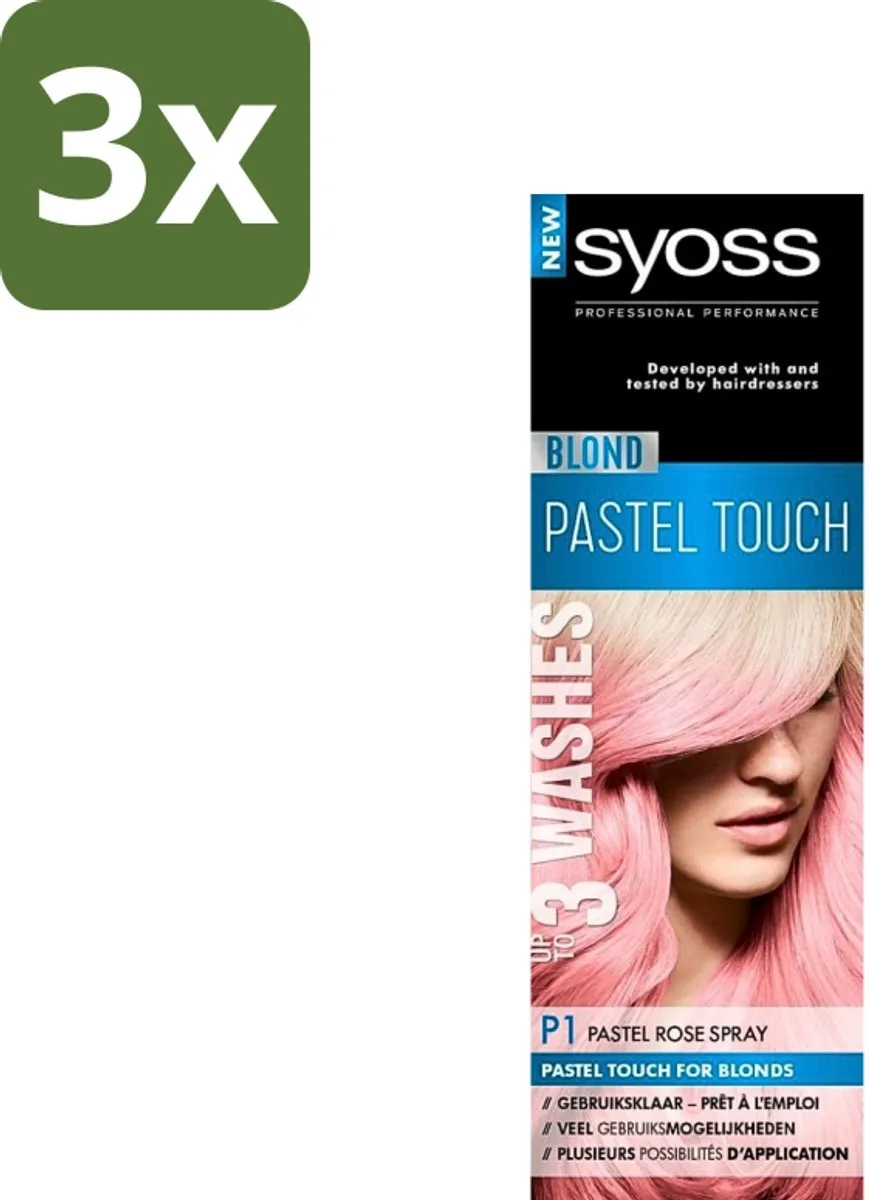 SYOSS Color Blond Pastel Touch P1 Pastel Rose Haarverfspray 225ml