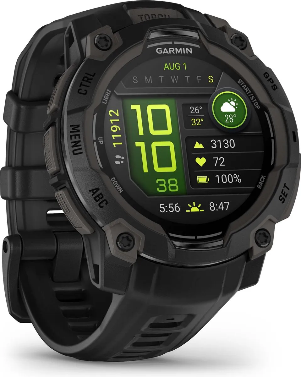 Garmin Instinct 3- Smartwatch - 45mm - AMOLED - Zwart
