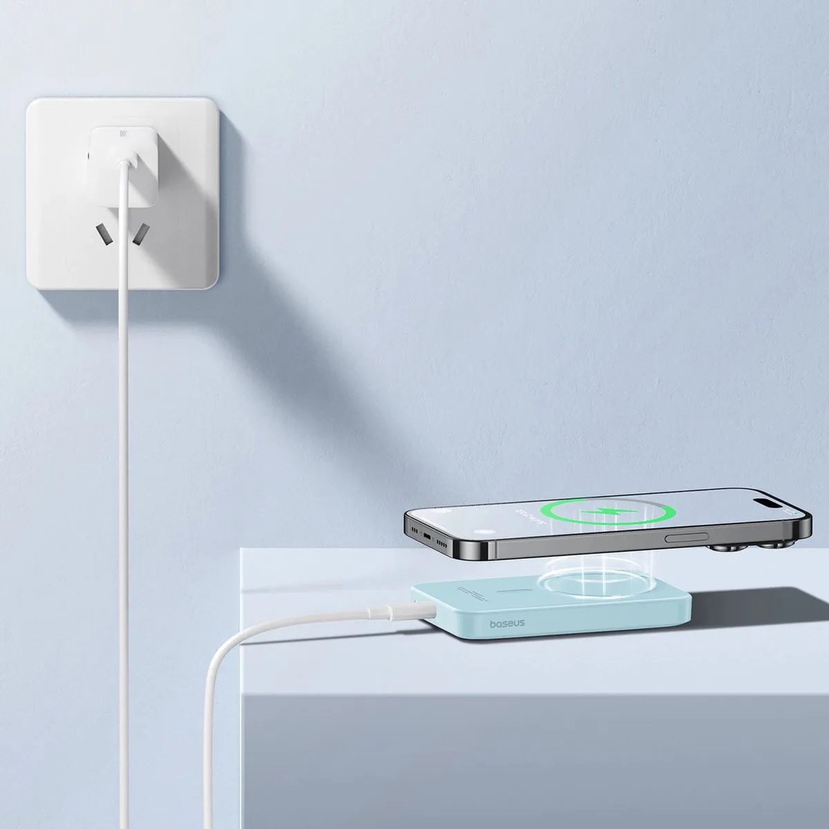 Baseus Mini Powerbank 5000mAh Blauw - 20W MagSafe