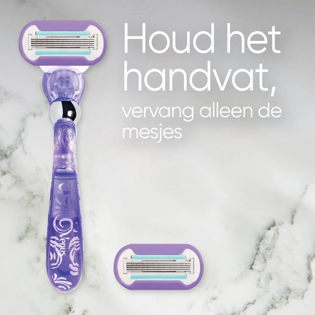 Gillette Venus Deluxe Smooth Swirl Scheermes - 9 Stuks - Paars