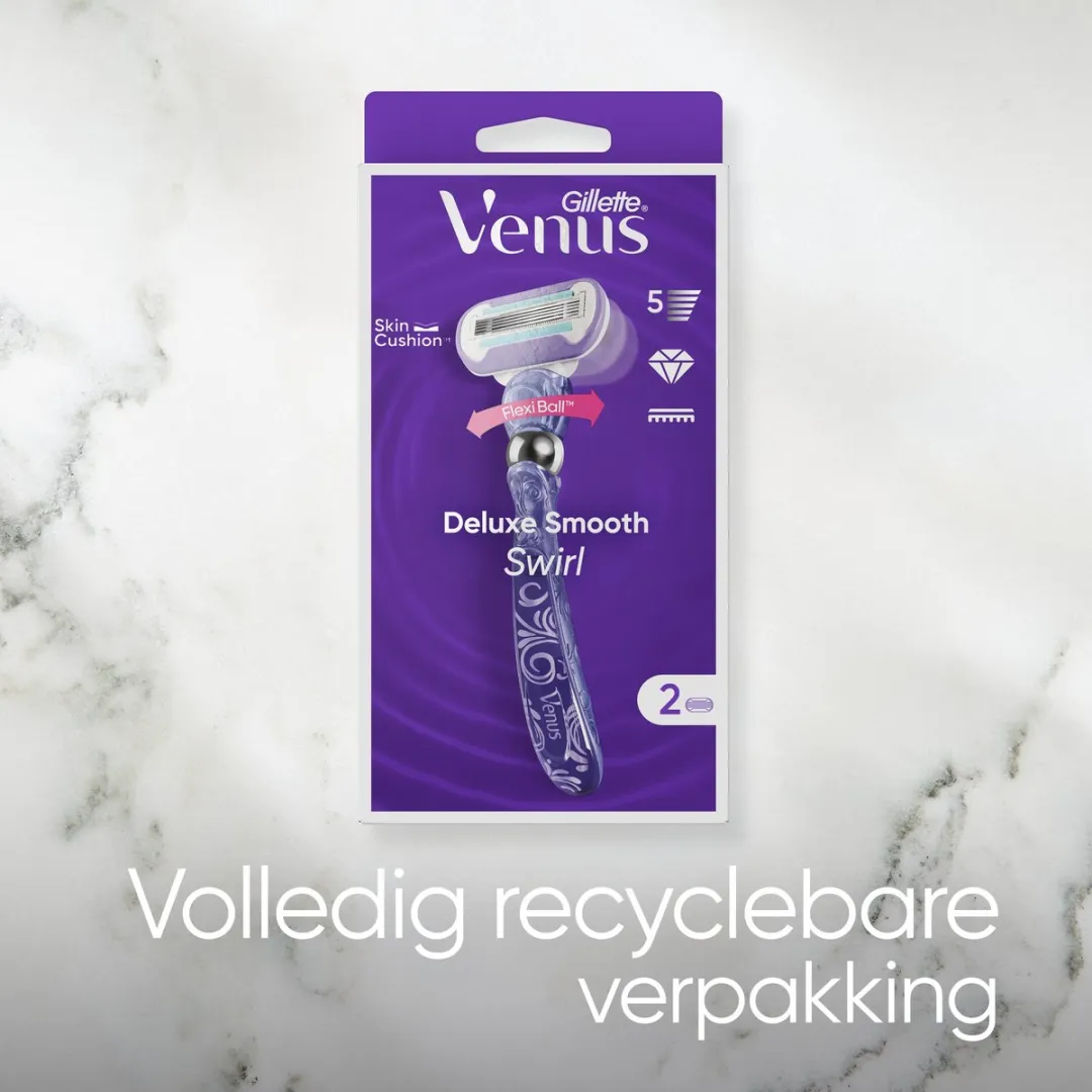 Gillette Venus Deluxe Smooth Swirl Scheermes - 9 Stuks - Paars
