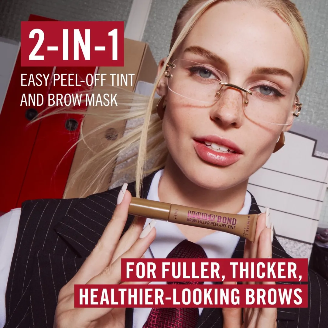 Rimmel Wonder'Bond Brow Filler Peel-Off Tint 003 Dark Brown - 7,7ml - 3 Stuks