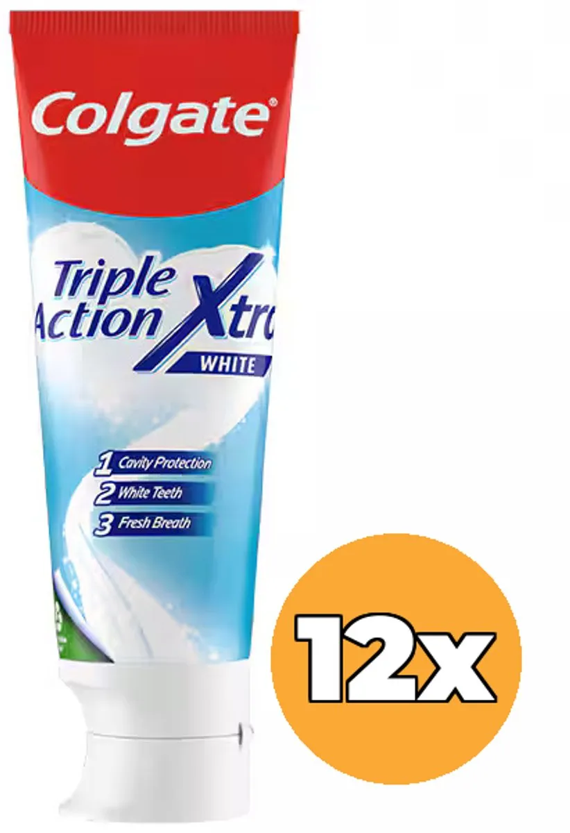 Colgate Triple Action Xtra White Tandpasta 75ml - 12 Stuks