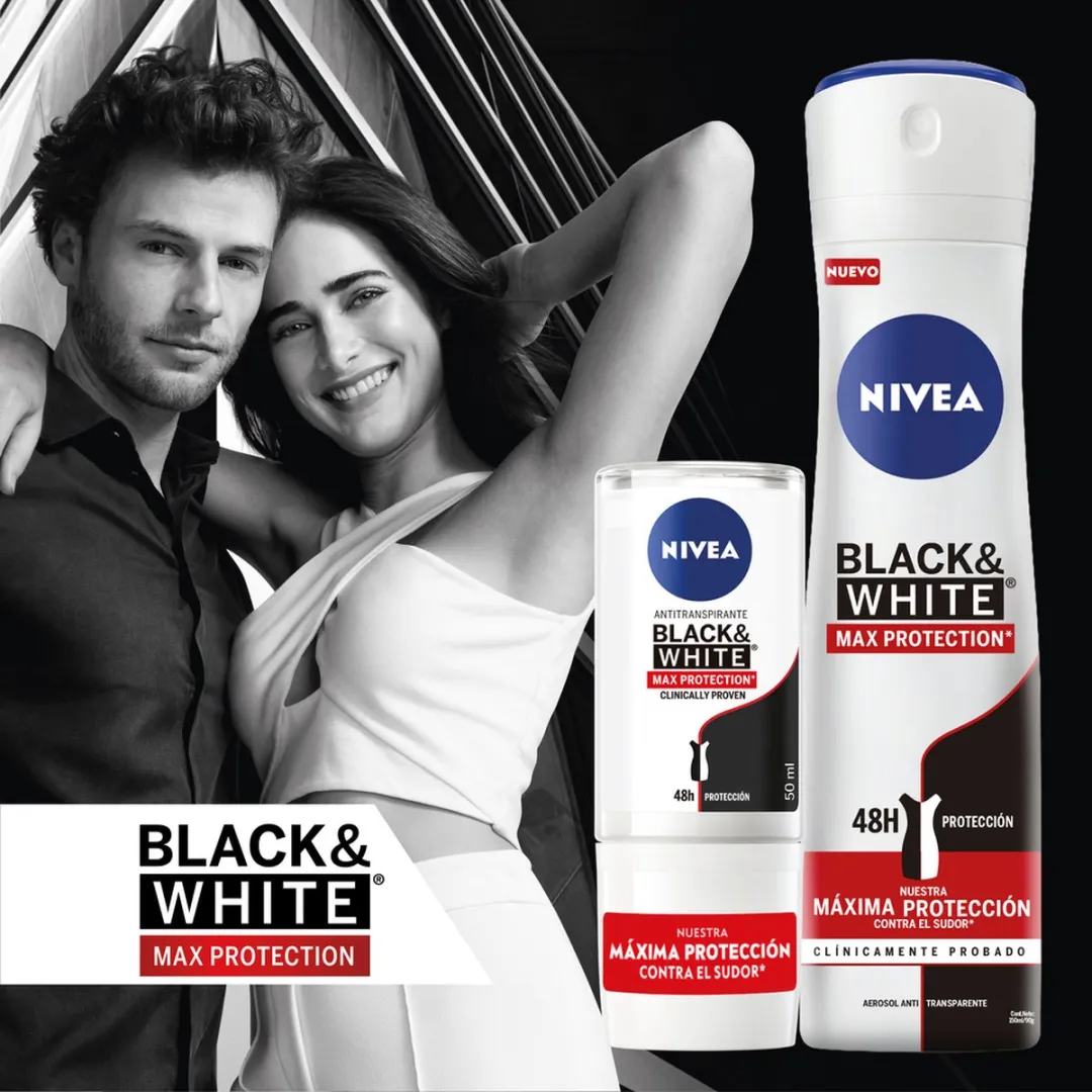NIVEA Black & White Max Protection Anti-Transpirant Roller 300ml
