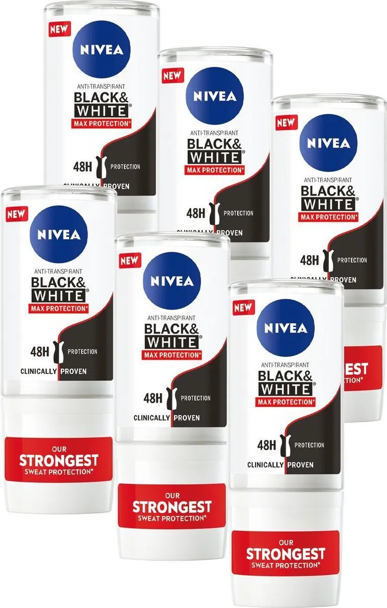 NIVEA Black & White Max Protection Anti-Transpirant Roller 300ml