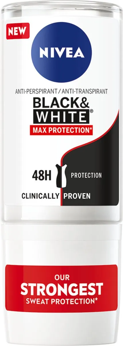 NIVEA Black & White Max Protection Anti-Transpirant Roller 300ml