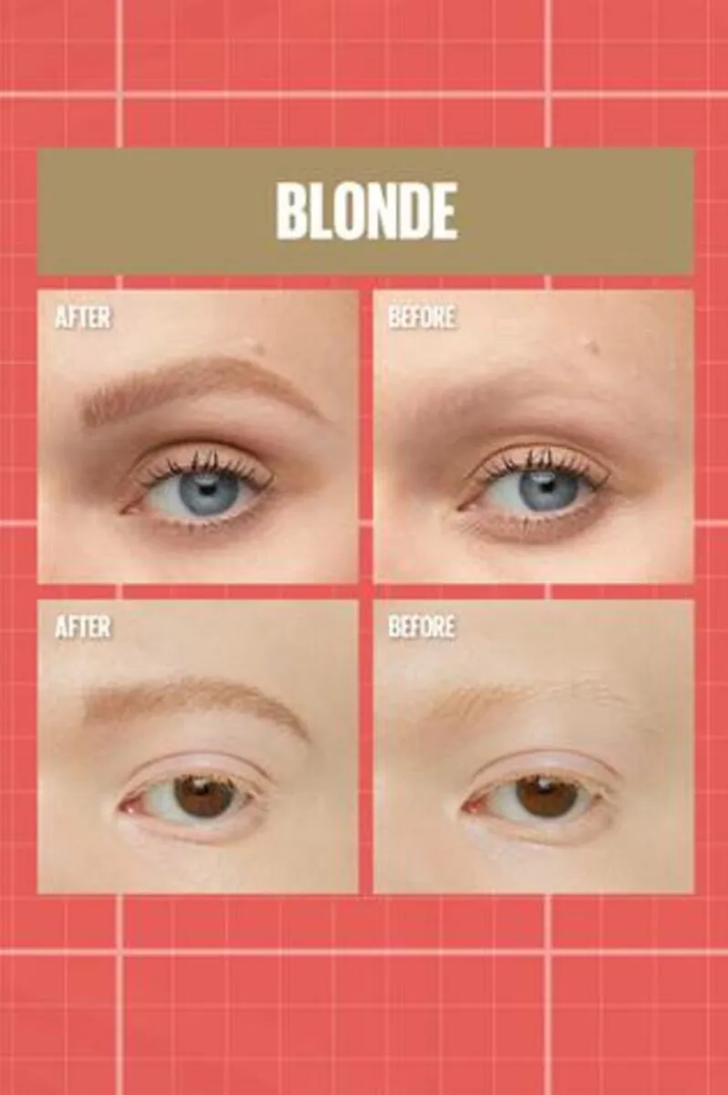 Maybelline Build-A-Brow Potlood & Gel 250 Blonde - 3 Stuks