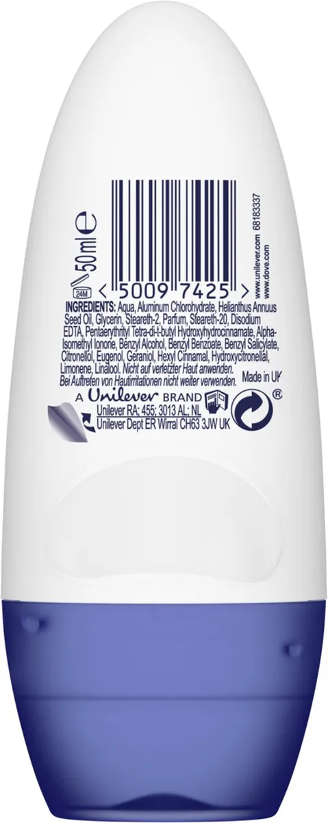 Dove Anti-Transpirant Roller Original 300ml - 6 Stuks