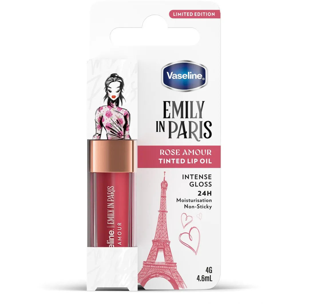 Vaseline x Emily in Paris Lip Oil Rose Amour