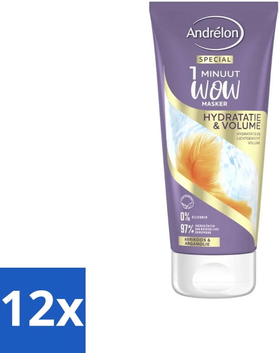 Andrélon WOW 1 Minuut Masker Hydratatie & Volume 180ml